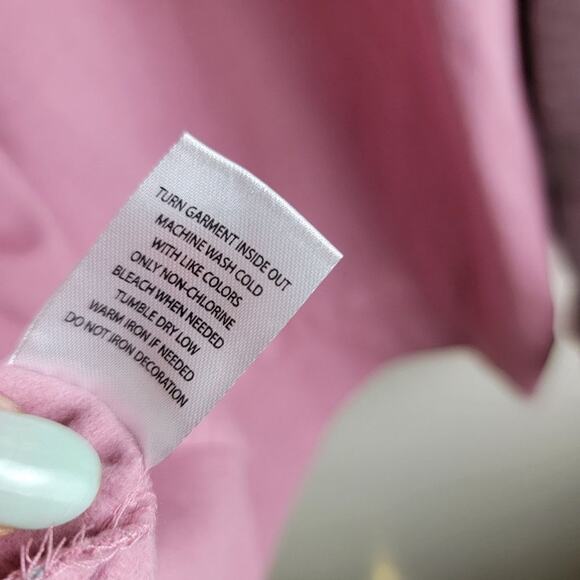 Rebelious One Tennis Club New York Varsity Jacket size L Pink Tenniscore *FLAW* - Picture 8 of 10